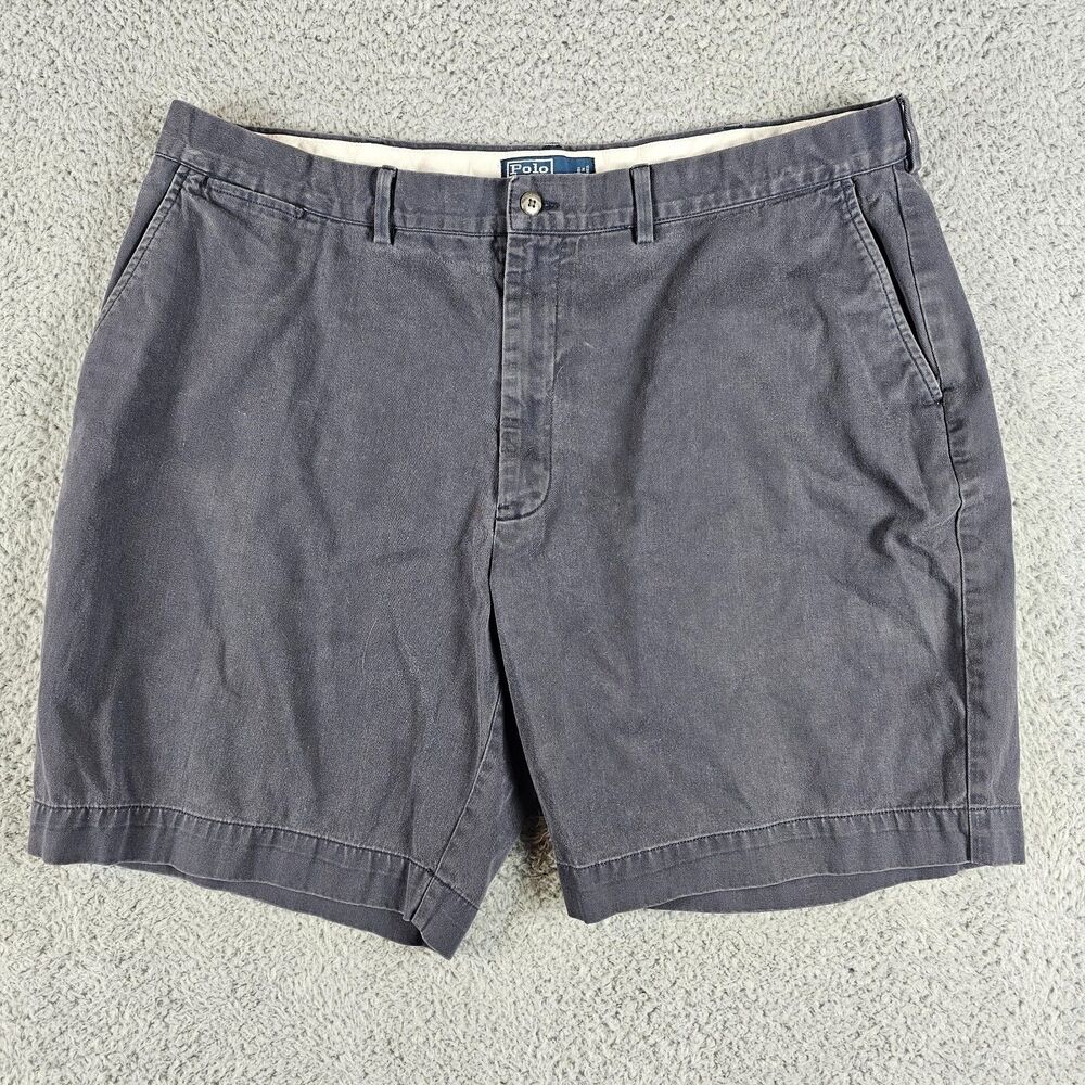 Polo Ralph Lauren Shorts Mens 39 Gray Cotton Chino Prospect Golf Casual Vintage